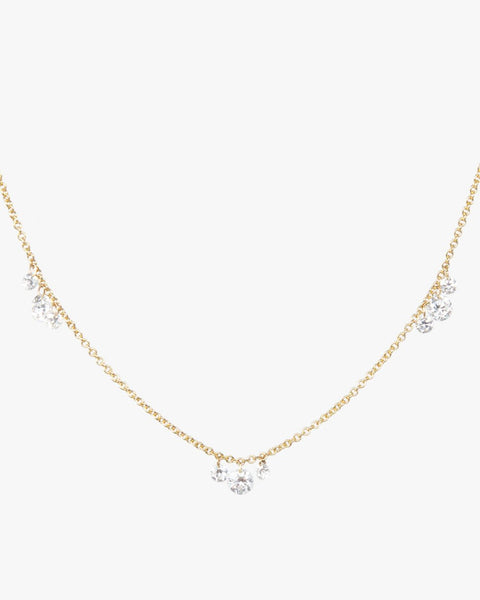 Oval Diamond Necklace | White diamond necklace, Gold diamond necklace,  Necklace